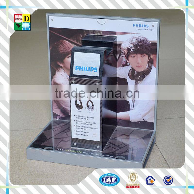 2015fashion design high grade acrylic headset holder/good selling simple style acrylic headset stand from China low price