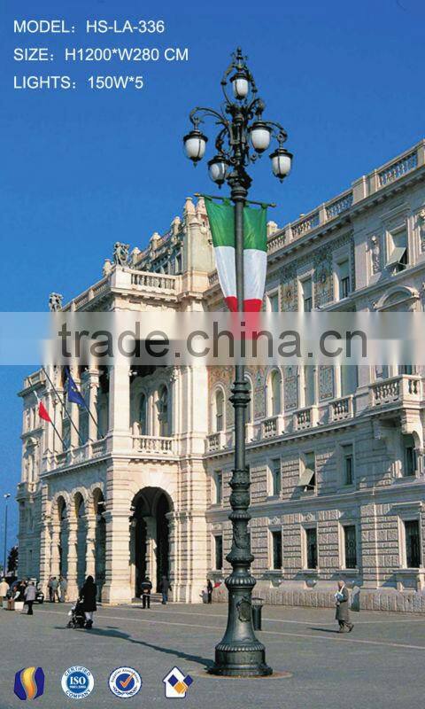 Spanish style antique cast iron street poles