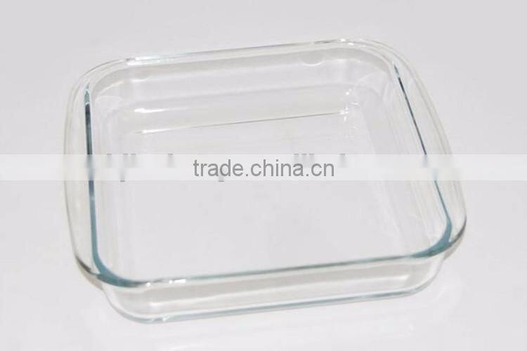 square high borosilicate glass baking tray for microwave