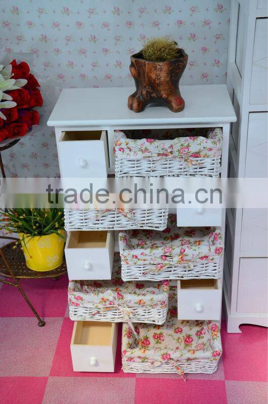Small antique wooden storage cabinet in living room