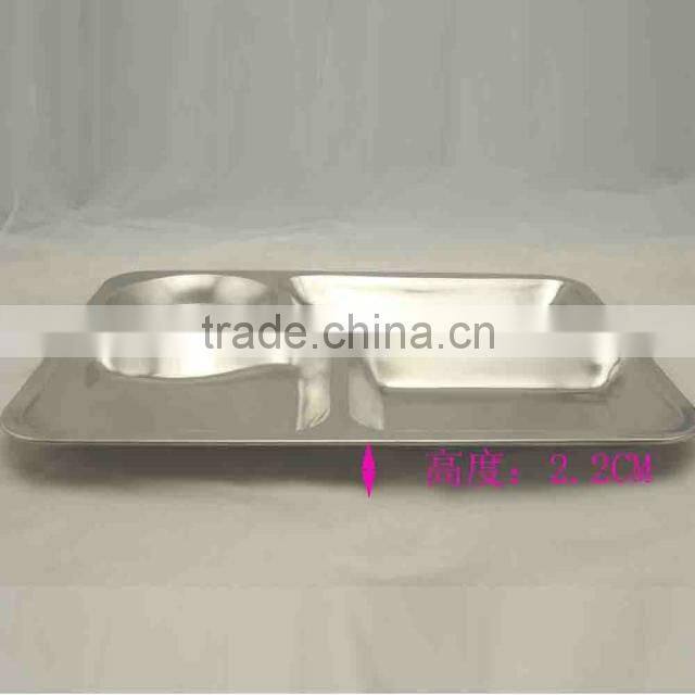 SS18/8 Stainless Steel Fast Food Tray/Mess Tray/Snack Tray,Winolaz