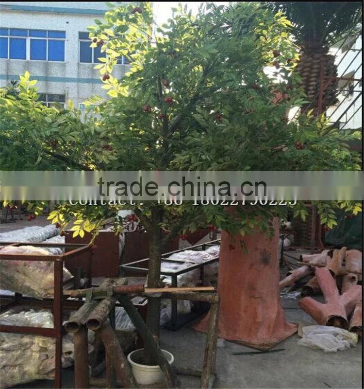 cheap artificial peach tree plastic tree decorative large foliage plants