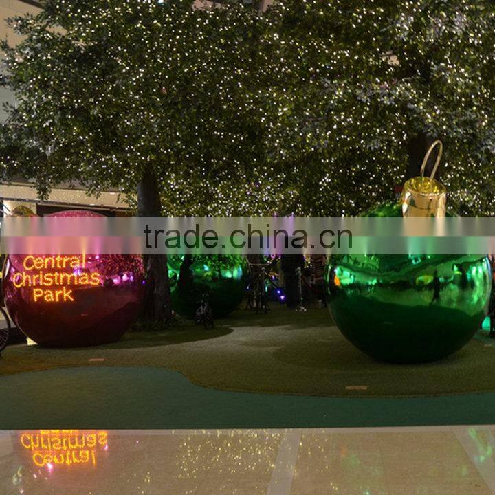 Giant fiberglass shiny Christmas ball decoration