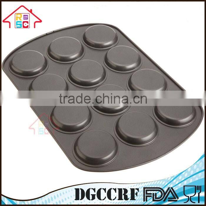 NBRSC FDA/LFGB Good Quality Easy Clean Muffin Cake Baking Pan 12 Cup Non-Stick Microwave Cake Pan
