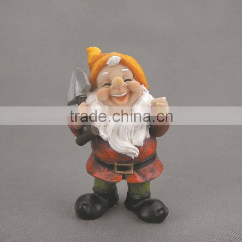 Polyresin Garden Gnome Figurine,Unique Resin Small Garden Dwarft,Dwarft Statues