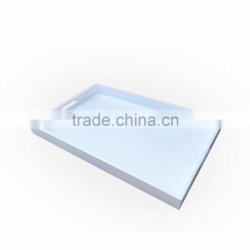 Black skull white lacquer tray