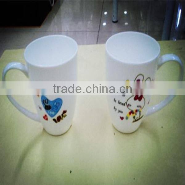 Ceramic Porcelain Mug Cup,Bone China Bullet Cup with Custom Decal