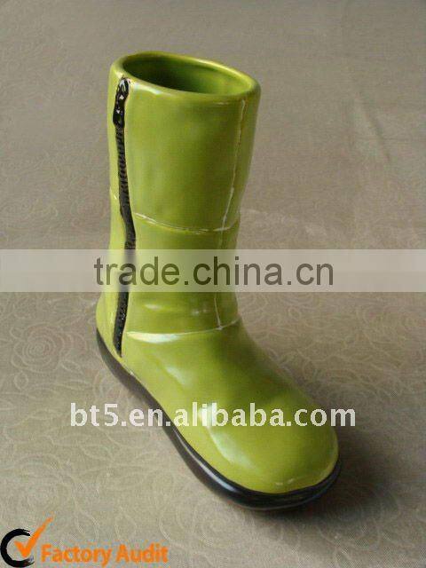 8 inch ceramic boot vase