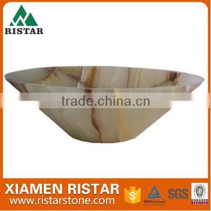 Round natural marble stone basins and sinks for public RST-RB102