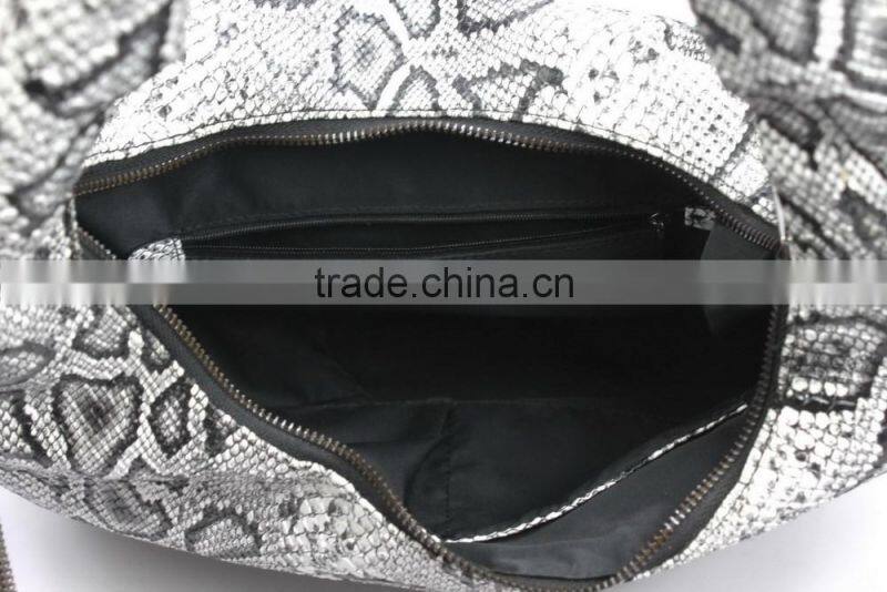 New model metal chain ornament snake skin fashion ladies handbag