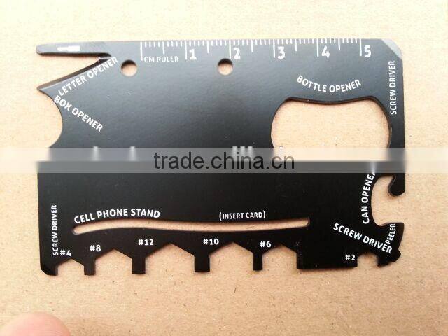 10 in 1 Survival Tools card Multi function Army knife card