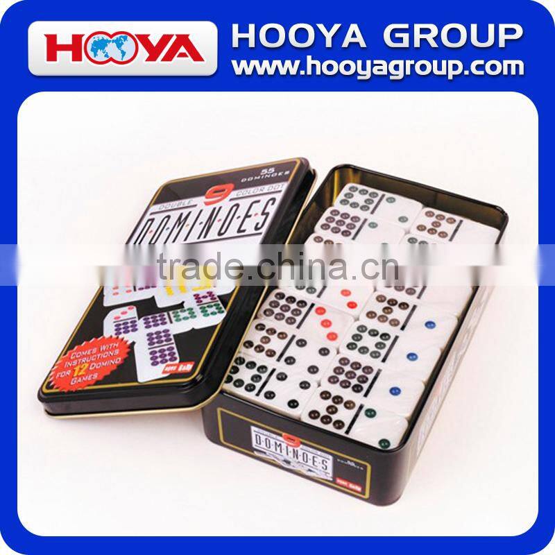 28PC wholesale colored plastic dominoes