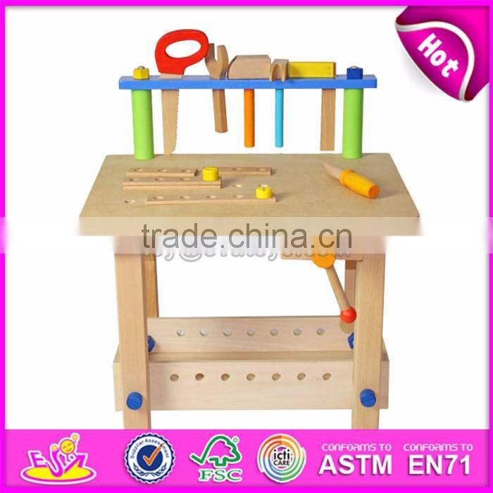 Best educational assemble tools wooden toy tool bench for children W03D043
