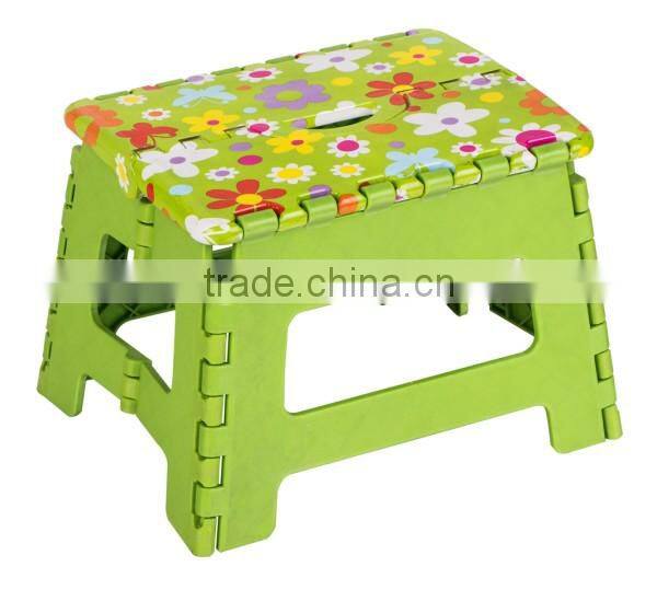 Customized printing plastic folding step stool