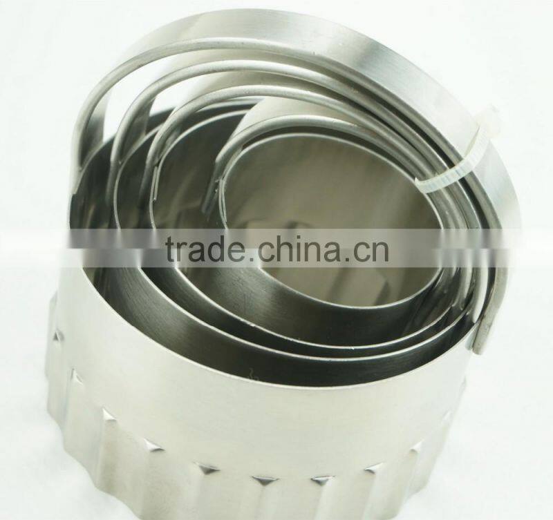 47098 4 pcs round shape stainless steel cookie cutter set