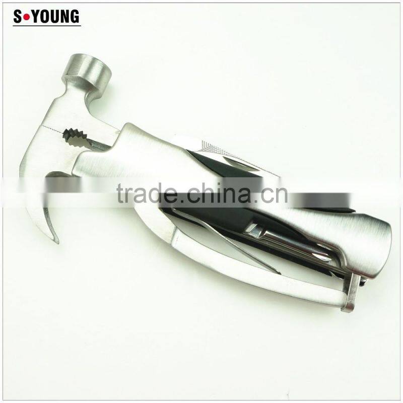 91020 6 Inch Multi Tool Stainless Steel Hammer Multifunction Foldable Portable Combination Tool Clam