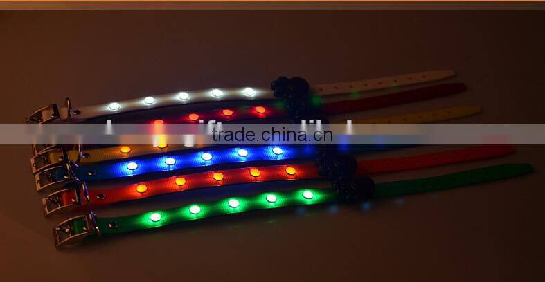 Fashion Pet TPU flash collar led dog collar