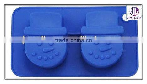 Factory 2013 New design snowman shape Silicone Cake Mold