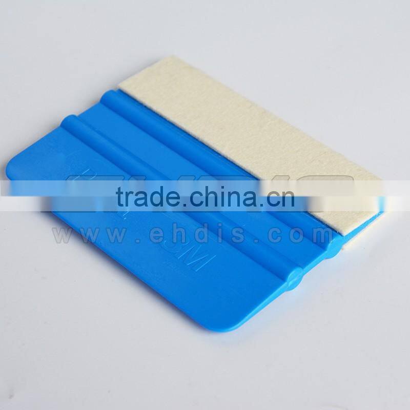 A02W plastic squeegee with wool felt / wool squeegee