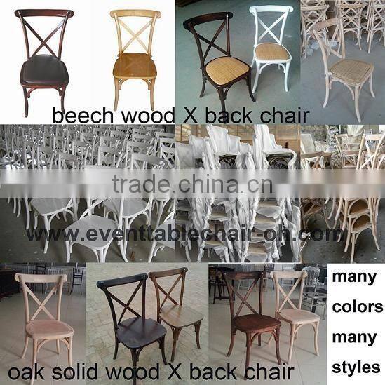 solid wood stacking living room dining chair wooden antique cross back dining chair