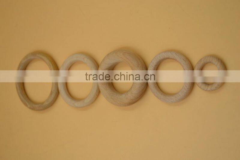 unfinished natural wooden teething rings