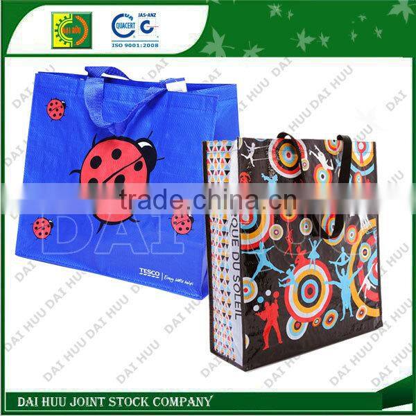 Lamination with BOPP woven shopping tote bag