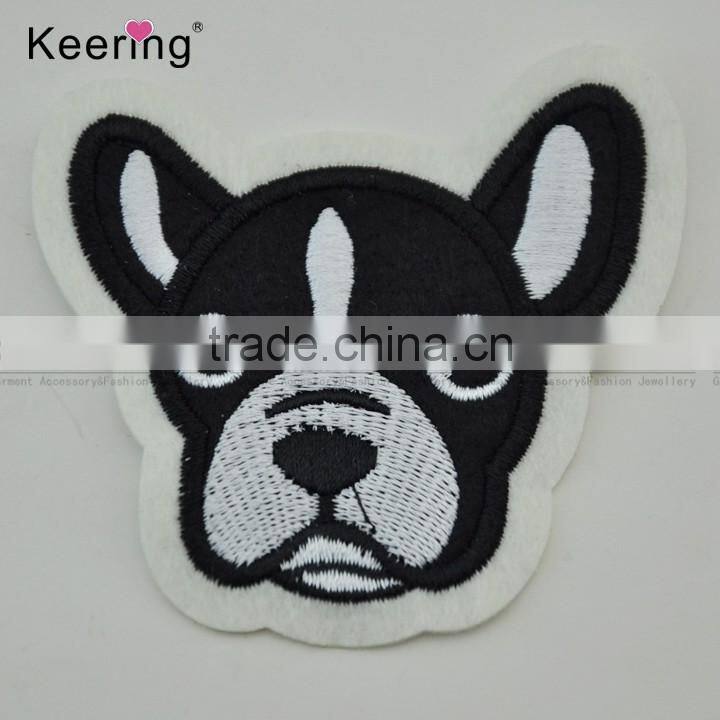 Hot sale cute animal embroidery textile patch for garment accessory