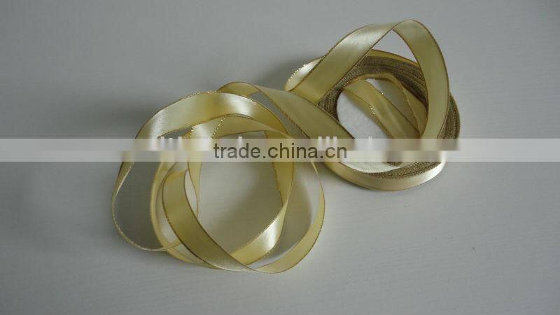 China direct factory custom colorful polyester ribbon satin woven ribbon for gift bag