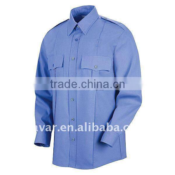 Man's cotton long sleeve security shirt /work shirt /security Guard uniform