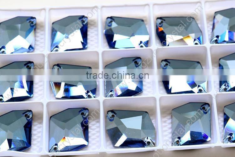 Gold supplier square flat back sew on rhinestones beads wholesale