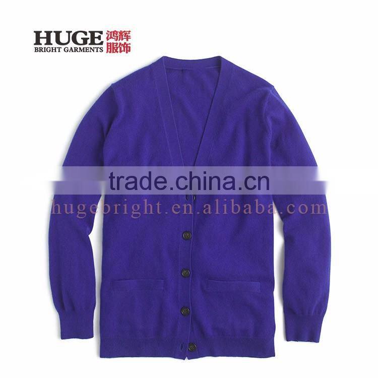 New Style Kintted V-Neck Collar 12GG Cardigan Fashion