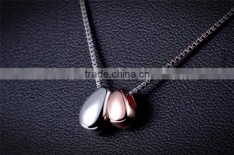 925 sterling silver fashion waterdrop shape pendant necklace