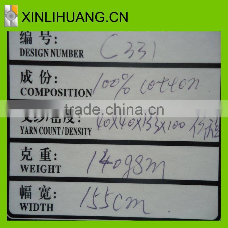 Soft Wholesale Fabric Of 100% Cotton