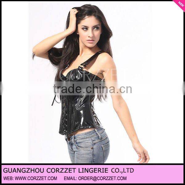 Wholesale new design fashion corset tops to wear out with Vara Bow Front