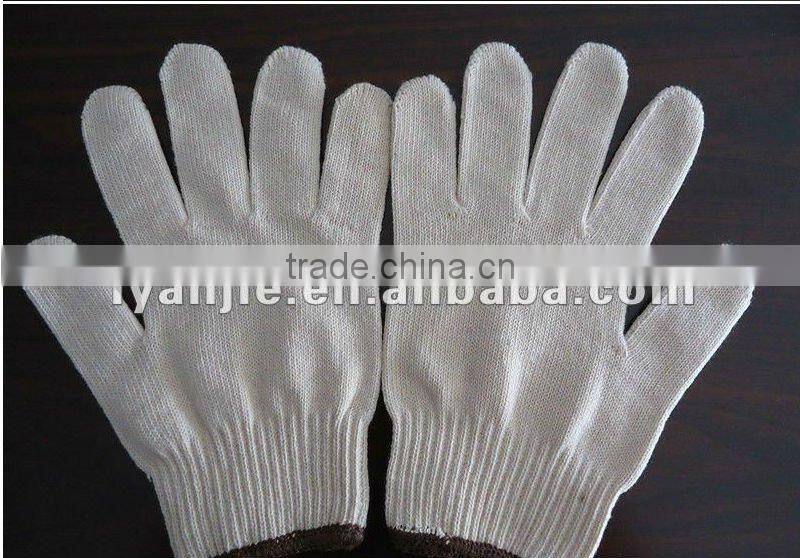 10g Nylon Knitted white cotton glove