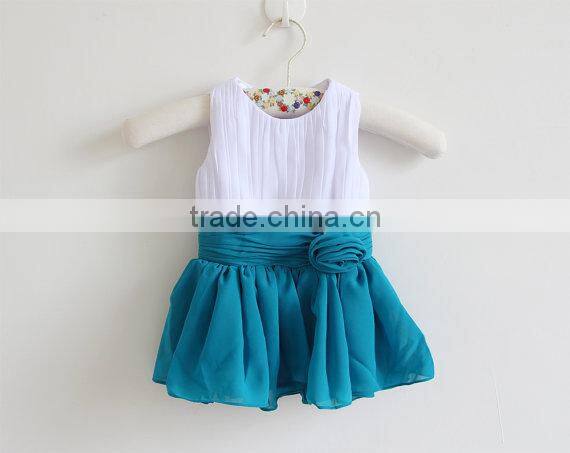 New arrival Baby Clothes wholesale Hot sale chiffon cheap 2017 Children's Boutique sleeveless summer baby girl clothes dress