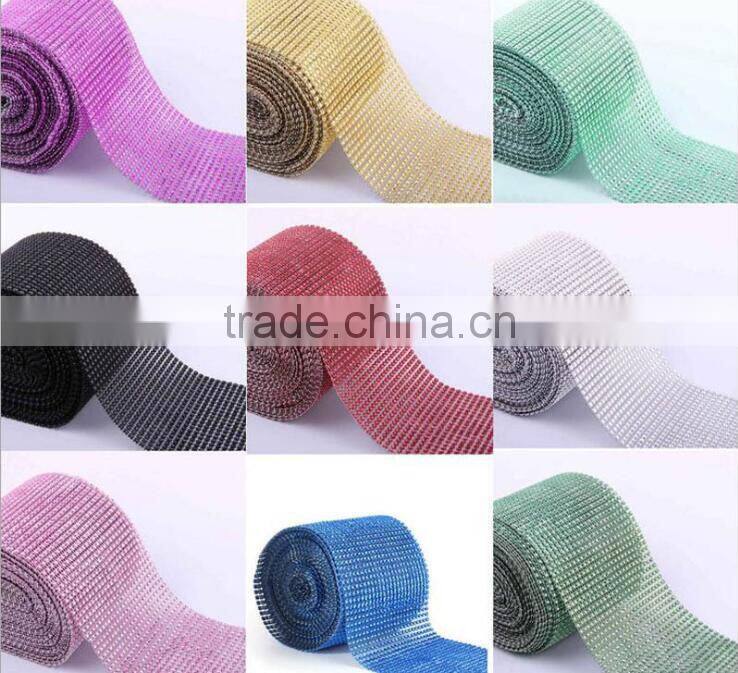 2016 Fashion Plastic Rhinestone Mesh Trimming Manufacturer