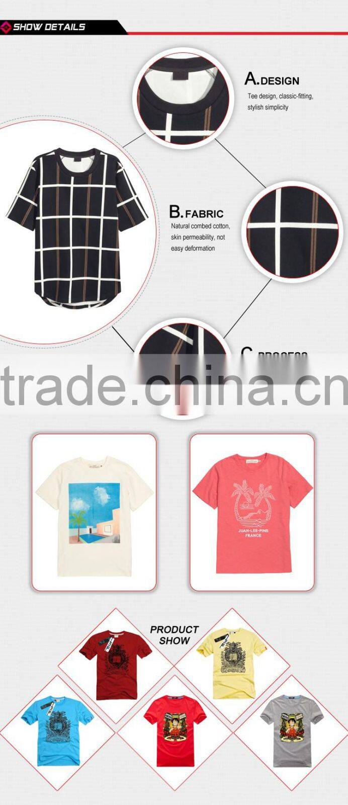 OEM text printed men's half sleeve t shirt