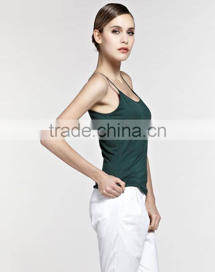 Soft breathable plain women singlets wholesale
