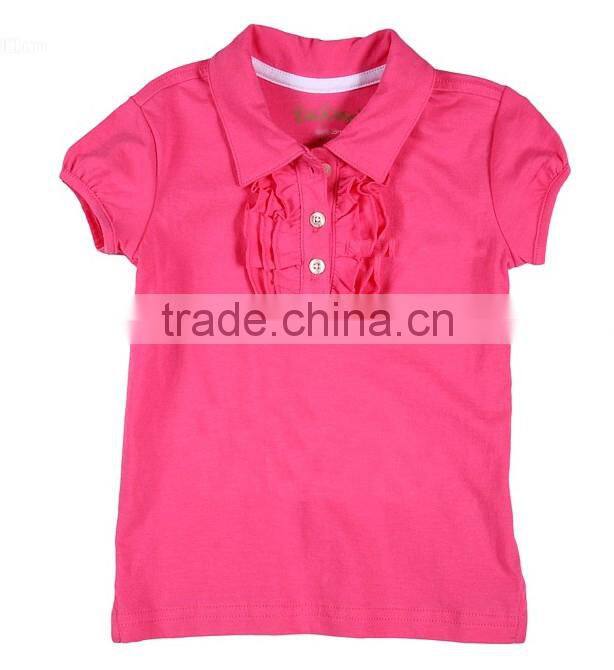 Custom 100% Cotton Children Little Girl/Kids Polo Shirt Wholesale