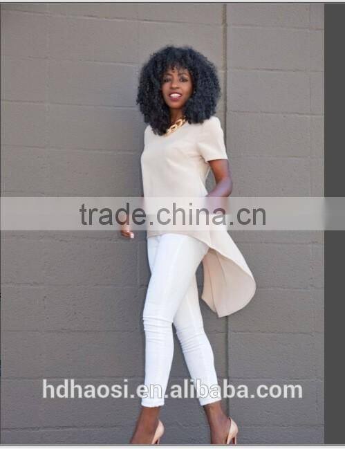 New Fashion long tail t shirt swallow-tailed women blouse skirt Long back short front swallow tailed shirt for women