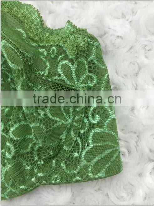 High quality women unpadded bra panty set women lace bra panty set