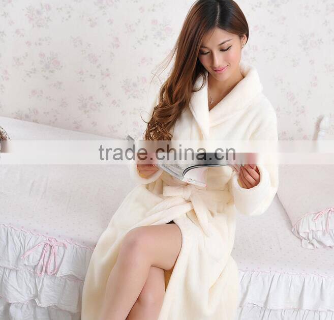 girls bathrobe 100% cotton Fleece robe Towel Robe Breathable Hotel BathRobe RS020