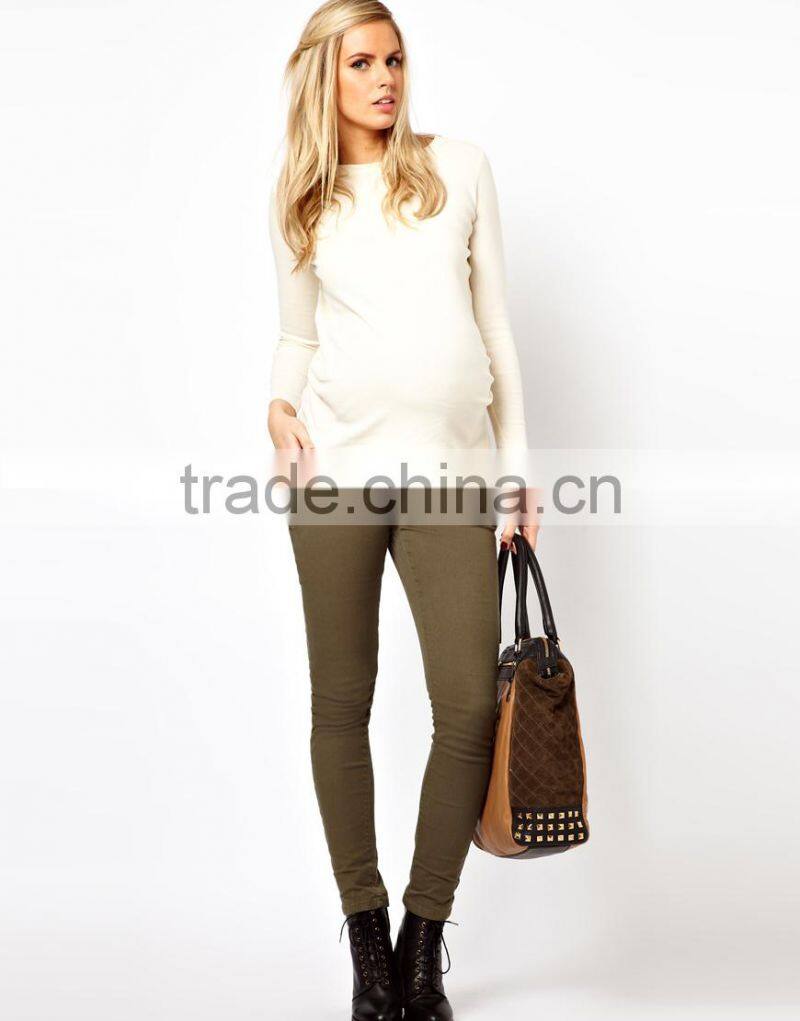 Maternity Exclusive Crew Neck Top With Long Sleeves China supplier