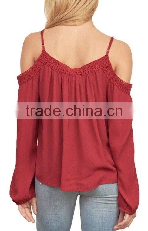 Fashionable design ladies casual Off The Shoulder Top