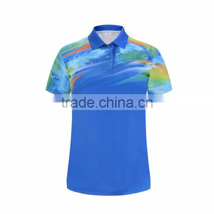 Factory Directly Custom Collar T Shirt Printed Dry Fit Polo T Shirts For Women
