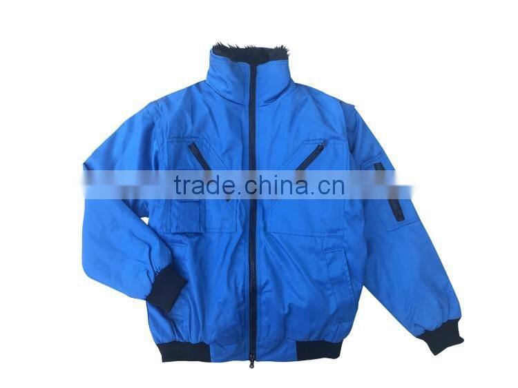 Men's winter custom bomber jackets with detachable sleeve