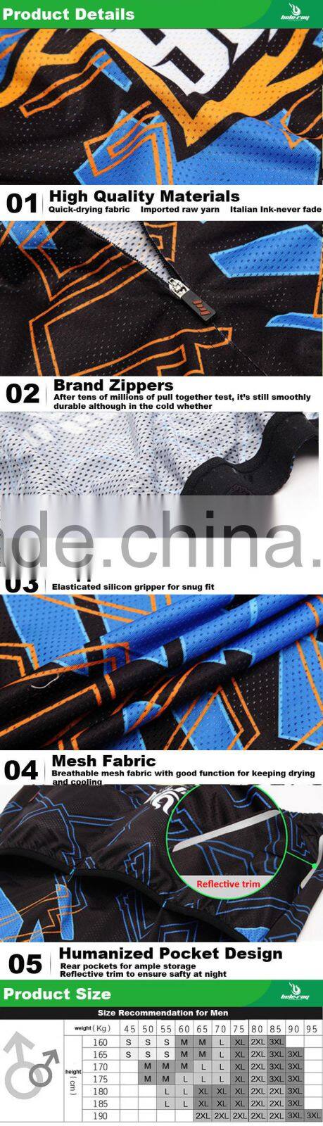 BEROY Garment Factory Wholesale Cycling Mens Shirts, Road Bike Jersey Cycling