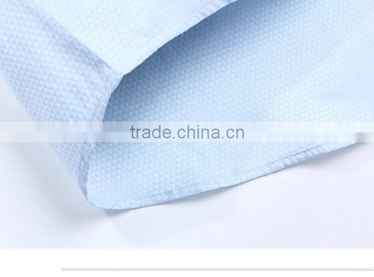 European & American fashionable style white collar & cuff men's dress fitness shirt with long sleeve