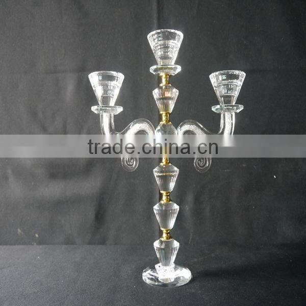 Hot Sale !!! Unique crystal candle holders wedding table decorations JKC-0007
